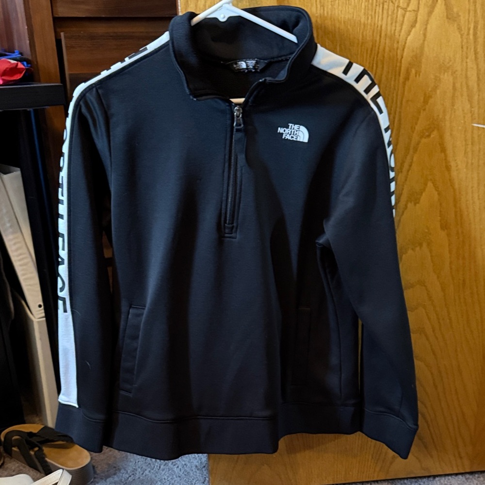 The North Face Black and White Quarter-Zip Pullover